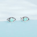 925 Sterling Silver Translucent Opal Earrings for Women-3