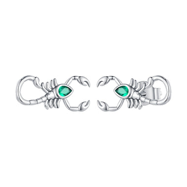 925 Sterling Silver Earrings with Pavé Setting CZ and Oxidized Finish for Women