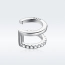 925 Sterling Silver Plated Platinum CZ Earrings for Women-3