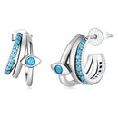 925 Sterling Silver High Quality Turquoise Earrings-3