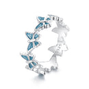 925 Sterling Silver Enamel Ring Size 6 for Women-4