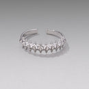 925 Sterling Silver + Plated White Gold 0.24cm Ring for Women-3