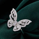925 Sterling Silver White Gold Plated 1.9mm CZ Pavé Setting Ring Size 7 for Women-7