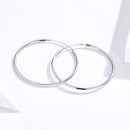 925 Sterling Silver Plated Platinum Earrings 3cm for Women-5