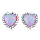 925 Sterling Silver Translucent Opal Earrings for Women-1