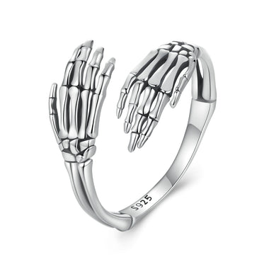 925 Sterling Silver Oxidized 0.2cm Ring - 0