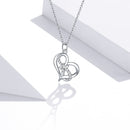 925 Sterling Silver Adjustable CZ Pendant Necklace-6