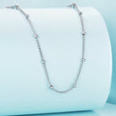 925 Sterling Silver Plated Platinum 45cm Necklace for Women-3