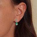 925 Sterling Silver Earrings with Enamel and Pavé Set CZ in Oxidized Silver-6