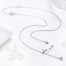 925 Sterling Silver Necklace 38-45cm with 1.4*2.5cm Pendant for Women-6