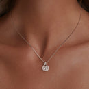 925 Sterling Silver Moissanite Necklace with CZ, 400mm Length, 15x10mm Pendant for Women-6