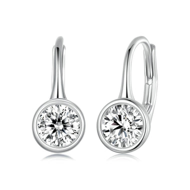 925 Sterling Silver 0.50 Carat Moissanite Earrings for Women - 0