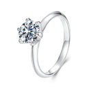 925 Sterling Silver Moissanite 1 Carat Ring Size 6-1