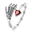 925 Sterling Silver Pavé Setting CZ Oxidized Ring-3