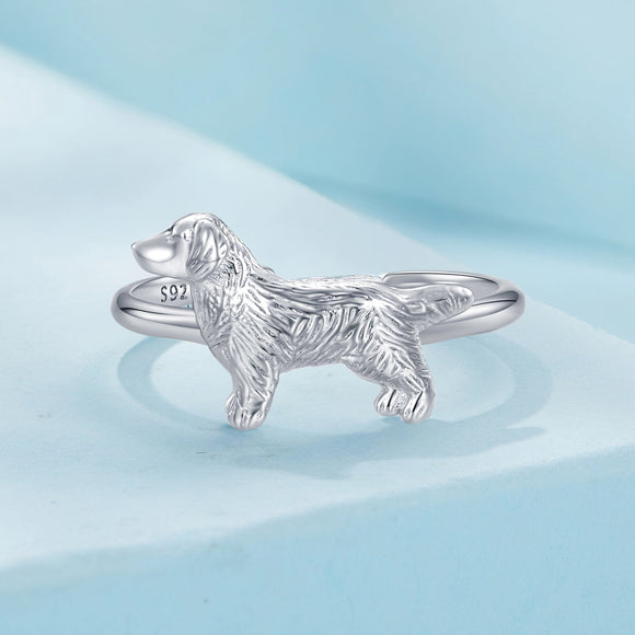 925 Sterling Silver Dog Ring 1.7mm for Women