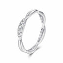 925 Sterling Silver Moissanite Ring with 0.15-0.2cm Gems for Women - Size 6-1