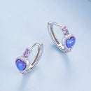 925 Sterling Silver Translucent Opal Earrings with CZ for Women-6