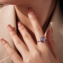 925 Sterling Silver Ring with Nano Opal Stone, 0.15 cm Width for Women-7