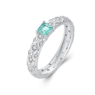 925 Sterling Silver Pavé Set CZ Ring in Size 6 for Women - 0