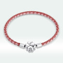 925 Sterling Silver Oxidized Leather Bracelet 17cm for Men-4