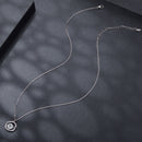 925 Sterling Silver Moissanite Necklace 40+5cm with CZ for Women-4