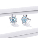 S925 Oxidized Silver Pavé Setting CZ Earrings for Women-3