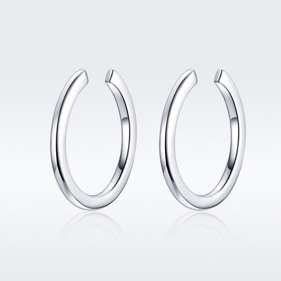 925 Sterling Silver Earrings with Platinum Plating, 1.3cm for Women