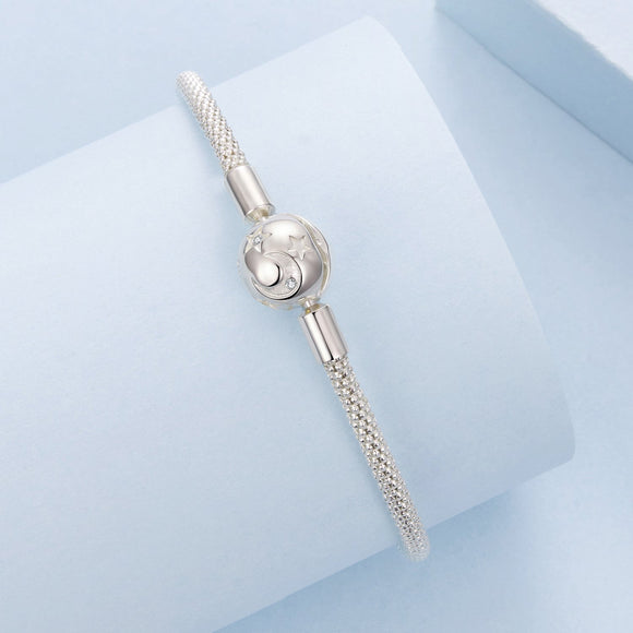 925 Sterling Silver CZ Pavé Setting Bracelet, Size 17.0 for Women