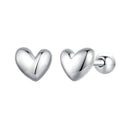 925 Sterling Silver Plated Platinum 5mm Earrings for Women-1