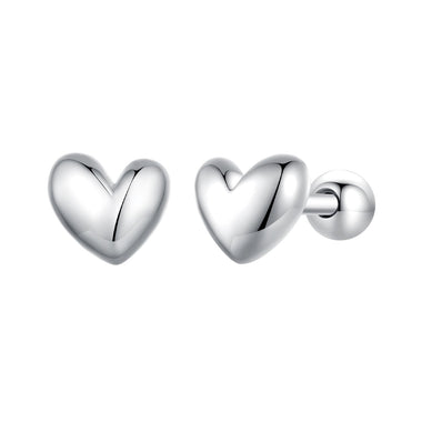 925 Sterling Silver Plated Platinum 5mm Earrings for Women