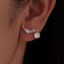 925 Sterling Silver White Gold Plated CZ Earrings 1.6x1.7cm for Women-6