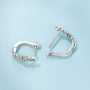 925 Sterling Silver Oxidized Silver Hoop Earrings 1.4*0.5cm for Women-4