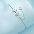 925 Sterling Silver White Gold Plated Moonstone CZ Bracelet for Women-2