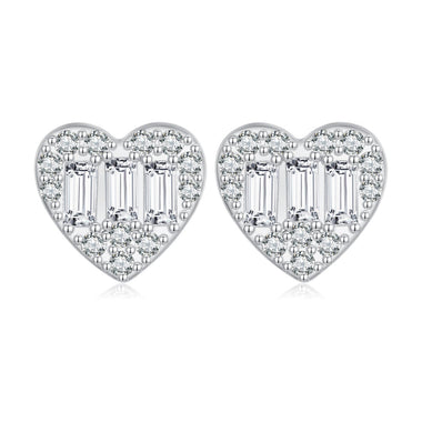 925 Sterling Silver Earrings with Pavé Set CZ - 0