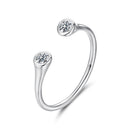 925 Sterling Silver Moissanite Ring Size E-1