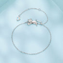 925 Sterling Silver White Gold Plated Moonstone CZ Bracelet for Women-3