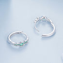 925 Sterling Silver Pave Setting CZ Earrings for Women-5