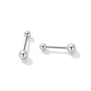 925 Sterling Silver Plated Platinum Dangle Earrings for Women-3