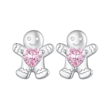 925 Sterling Silver Earrings with Pavé Setting CZ - 10x9mm for Women