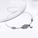 925 Sterling Silver Bracelet 21cm Long with 1.0*1.7cm Charms for Women-3
