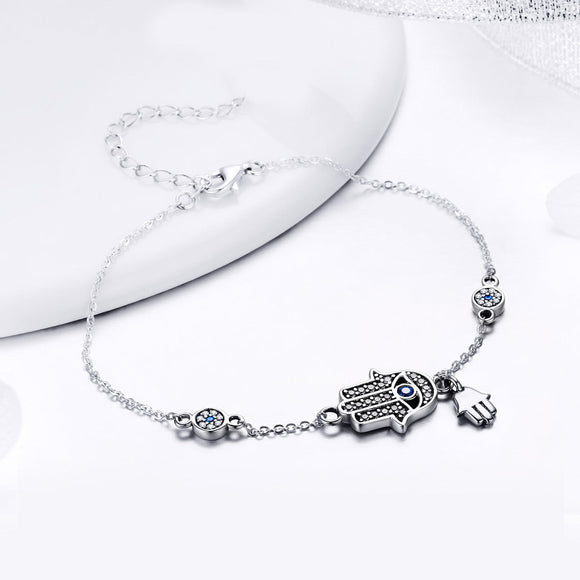925 Sterling Silver Bracelet 21cm Long with 1.0*1.7cm Charms for Women