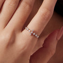 925 Sterling Silver Moissanite 0.15-0.20 Carat Ring for Women, Size 6-8