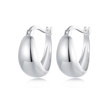 925 Sterling Silver White Gold Plated Earrings for Women - 0