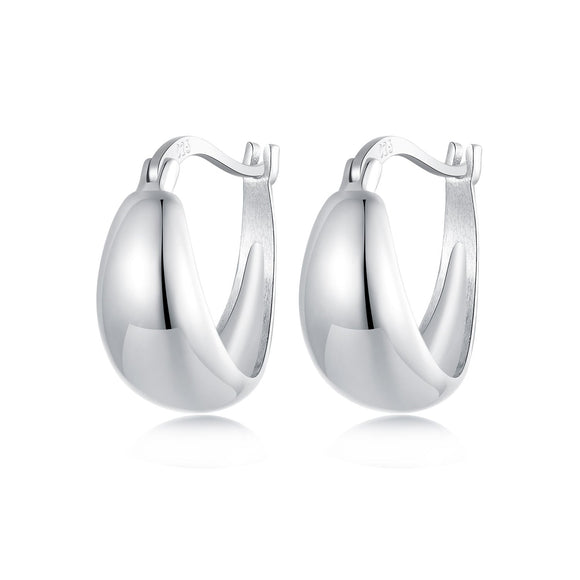 925 Sterling Silver White Gold Plated Earrings for Women