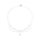 925 Sterling Silver 400mm CZ Pavé Setting Necklace for Women-1