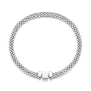 925 Sterling Silver Plated Platinum 17.0 Size Bracelet for Women-2