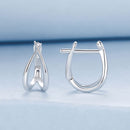 925 Sterling Silver Earrings 1.2x0.6cm with White Gold Plating for Women-3