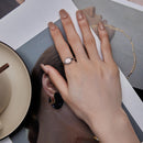 925 Sterling Silver Translucent Opal Platinum Plated Ring-5