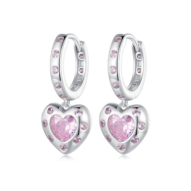925 Sterling Silver Pavé Setting CZ Earrings for Women - 0
