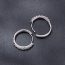 925 Sterling Silver Moissanite 0.03ct White Gold Plated Earrings 1.6cm for Women-7